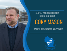 AFT-Wisconsin Endorses Cory Mason for Racine Mayor